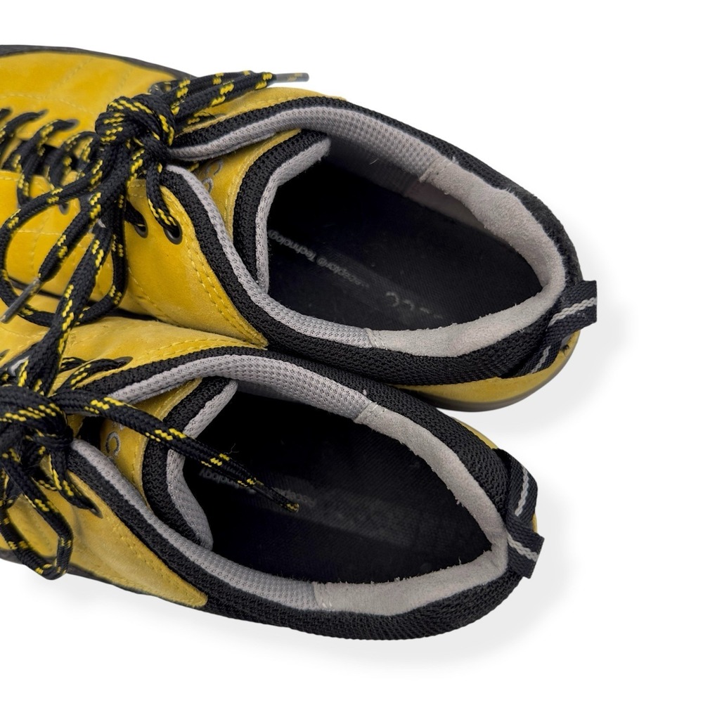Ecco Yura Receptor Shoes Womens 9.5 US / 40 EU Yellow Black Leather Hiking Trail - Picture 13 of 14